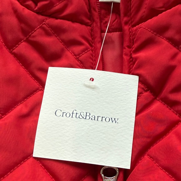 Croft&barrow Quilted Raspberry Red Vest - Picture 3 of 7